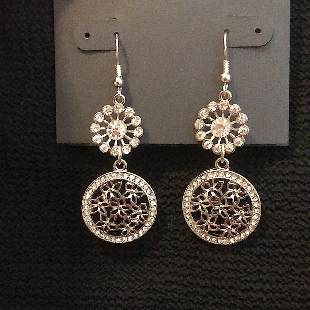 CI Collection Silver Drop Dangle Earrings